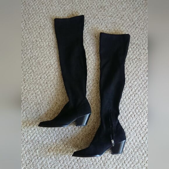 Dolce Vita suede over the knee boots in black size 37.5 - Picture 3 of 12